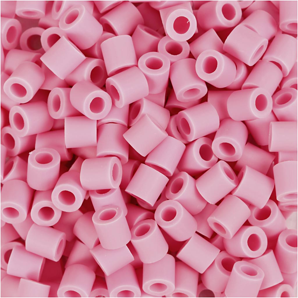 NABBI BioBeads Rørperler, str. 5x5 mm, hulstr. 2,5 mm, medium, rosa, 1000 stk./ 1 pk.