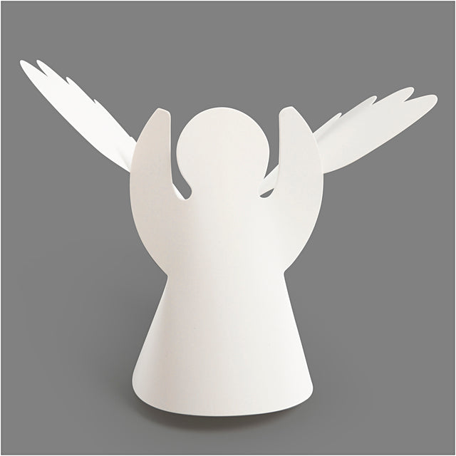 Engle, H: 10,5 cm, diam. 7 cm, 230 g, hvid, 25 stk./ 1 pk.