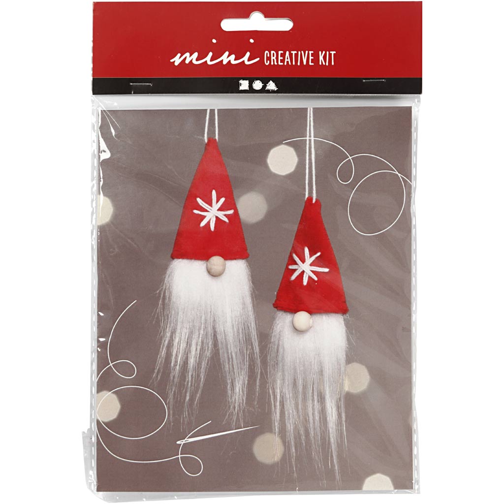 Mini DIY Kit Syning, Hængende næsenisser, H: 11 cm, 1 pk.