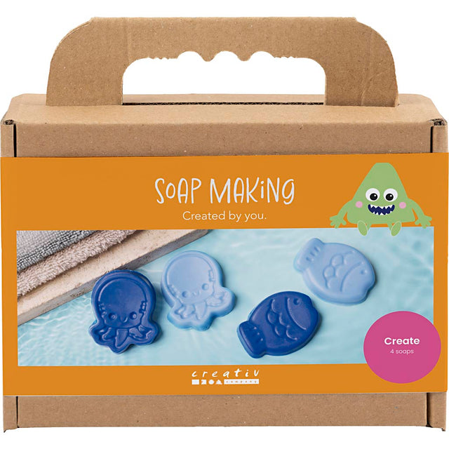 DIY Kit Sæbefremstilling, Havdyr, blå, 1 pk.