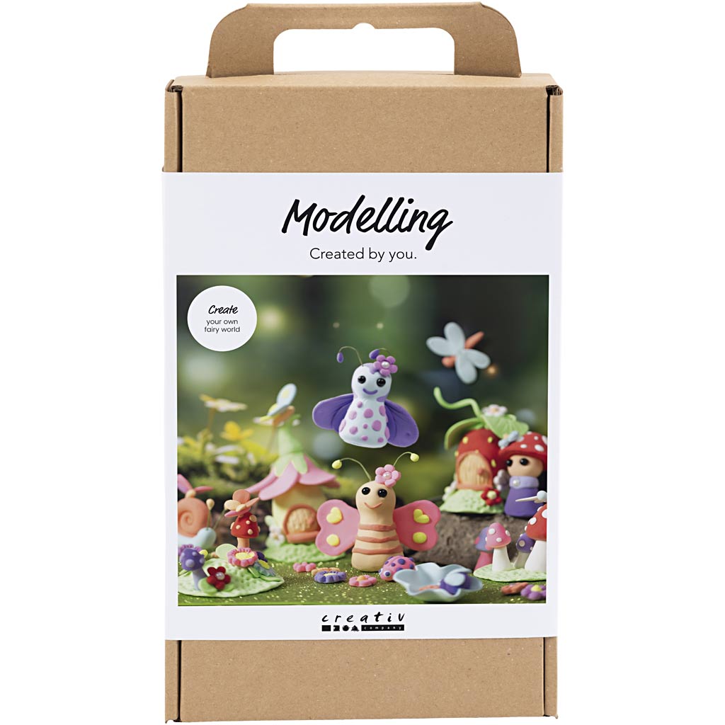 DIY Kit Modellering, Fe, pastelfarver, 1 pk.