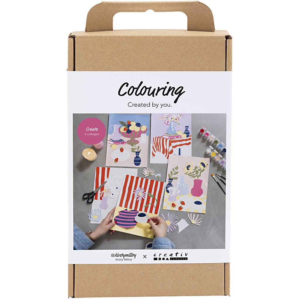 DIY Kit Farvelægning, Collage, 1 pk.