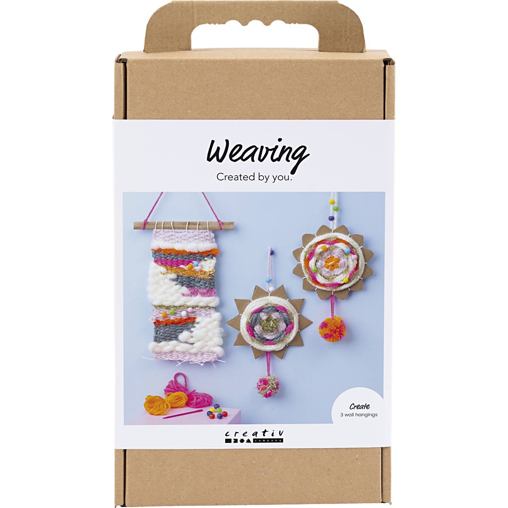 DIY Kit Vævning, Vægophæng, ass. farver, 1 pk.
