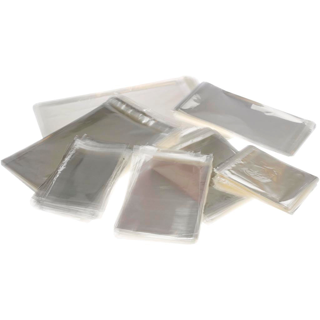 Cellofanposer , H: 12,9-31,2 cm, B: 9,7-22,5 cm, tykkelse 25 my, 1400 stk./ 1 pk.